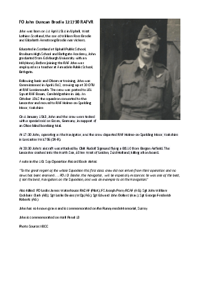 A preview of a PDF biography for Brodie, John Duncan
